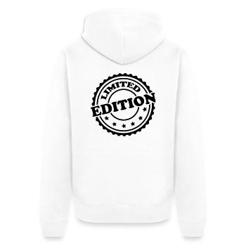 Limited Edition Stamp - Unisex Premium Bio Zip Hoodie - Weiß - Hinten - Thijin (182cm)