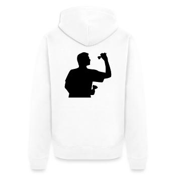 Jeu de fléchettes - Veste à capuche bio Premium Unisexe - blanc - Dos - Thijin (182cm)