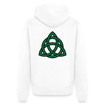 Celtic knot - Unisex Premium Organic Zip Hoodie - white - Back - Thijin (182cm)