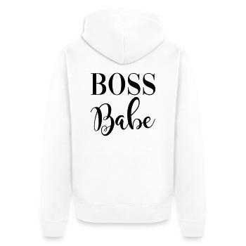 Boss Babe - Veste à capuche bio Premium Unisexe - blanc - Dos - Thijin (182cm)