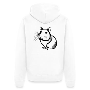Hamster mignon animal rongeur animaux drôle animal 5 - Veste à capuche bio Premium Unisexe - blanc - Dos - Thijin (182cm)