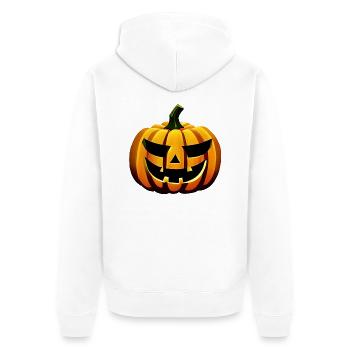 Halloween Gift Pumpkin Pumpkin Costume Pumpkins - Unisex Premium Organic Zip Hoodie - white - Back - Thijin (182cm)