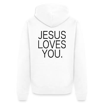 Jésus-Christ Cool Dicton Cadeau - Veste à capuche bio Premium Unisexe - blanc - Dos - Thijin (182cm)