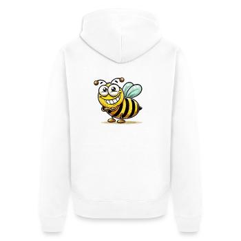 biene wespe tier - Unisex Premium Bio Zip Hoodie - Weiß - Hinten - Thijin (182cm)