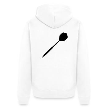 crosshairs, dart - Unisex Premium Organic Zip Hoodie - white - Back - Thijin (182cm)