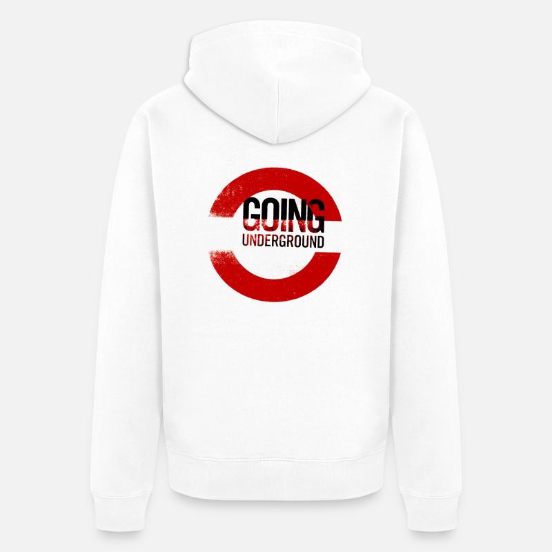 going underground - Unisex Premium Bio Zip Hoodie - Weiß