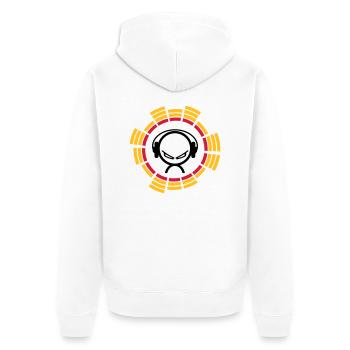 DJ - Veste à capuche bio Premium Unisexe - blanc - Dos - Thijin (182cm)
