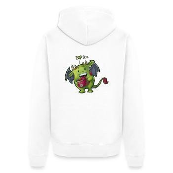 Tee Monster - Veste à capuche bio Premium Unisexe - blanc - Dos - Thijin (182cm)