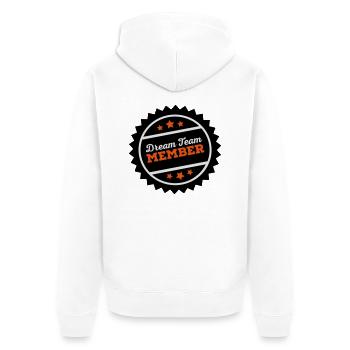 team - Veste à capuche bio Premium Unisexe - blanc - Dos - Thijin (182cm)
