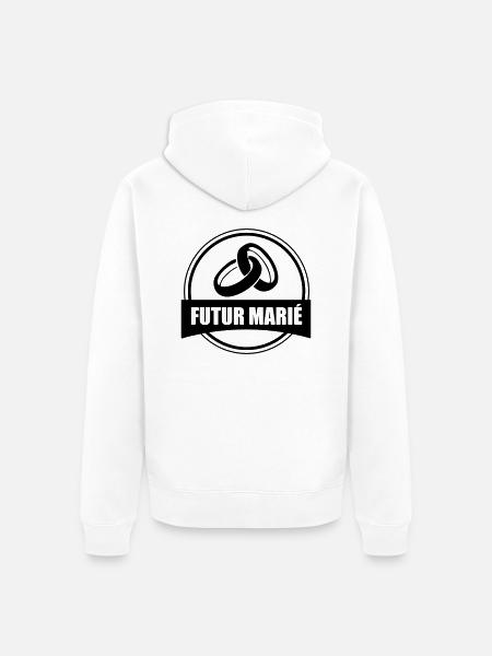 Futur marié - Veste à capuche bio Premium Unisexe - blanc