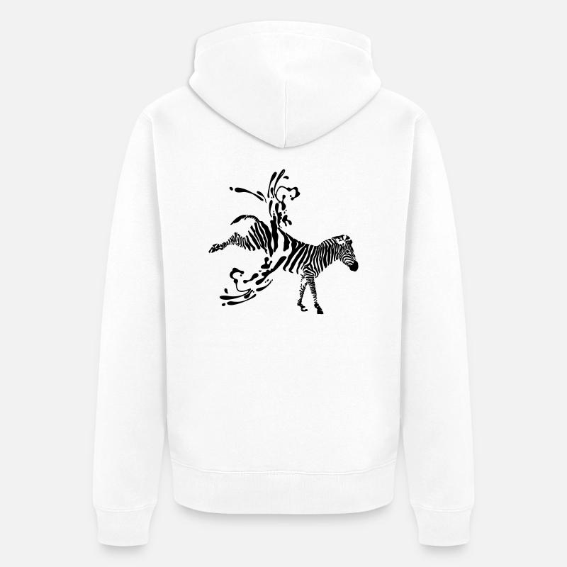 Abgestreift - Unisex Premium Bio Zip Hoodie - Weiß