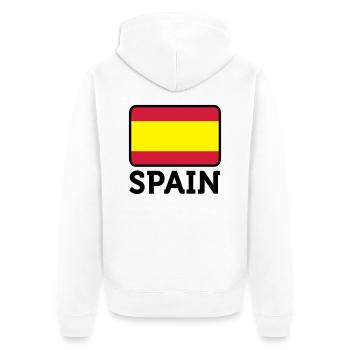 Drapeau national de l Espagne - Veste à capuche bio Premium Unisexe - blanc - Dos - Thijin (182cm)