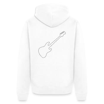 J Bass Line - Unisex Premium Bio Zip Hoodie - Weiß - Hinten - Thijin (182cm)