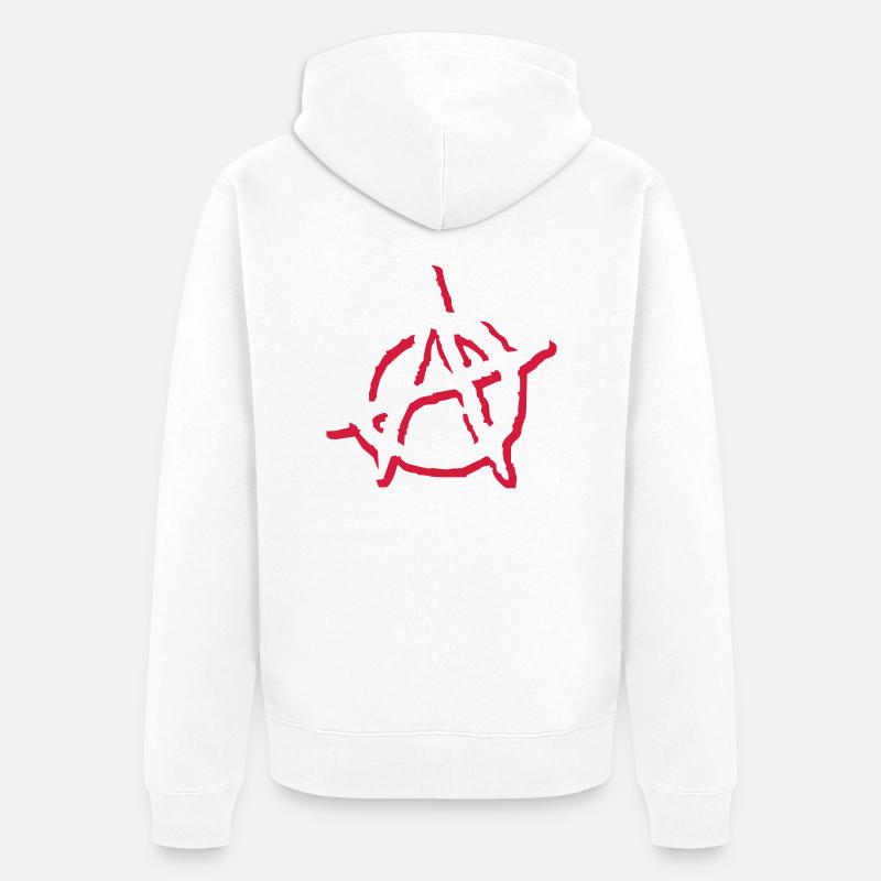 Anarchy - Veste à capuche bio Premium Unisexe - blanc