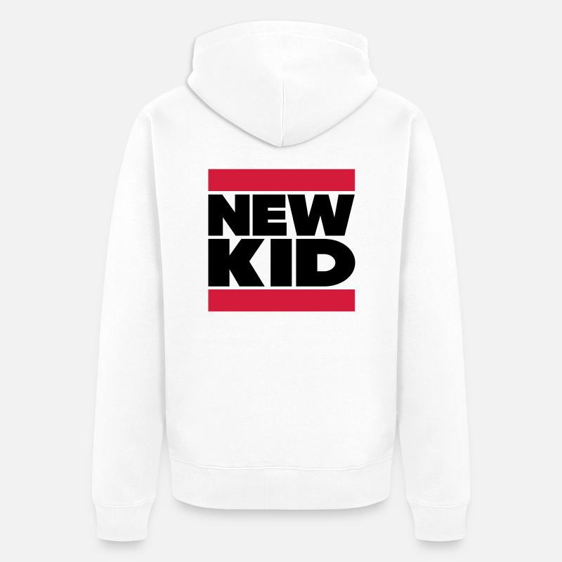 New Kid in Dubstep Regardez - Veste à capuche bio Premium Unisexe - blanc