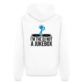 I'm the DJ not the jukebox - Unisex Premium Organic Zip Hoodie - white - Back - Thijin (182cm)