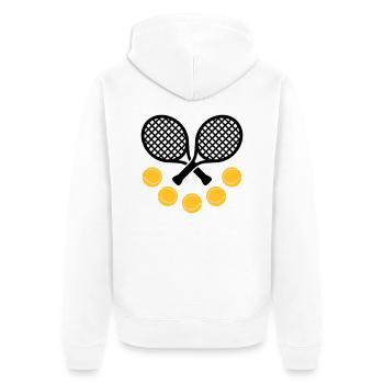 Tennis Sport - Veste à capuche bio Premium Unisexe - blanc - Dos - Thijin (182cm)