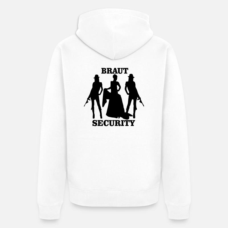 la sécurité de mariée - Veste à capuche bio Premium Unisexe - blanc