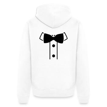 fliege_f1 - Veste à capuche bio Premium Unisexe - blanc - Dos - Thijin (182cm)