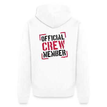 Official Crew Member Stamp Design - Veste à capuche bio Premium Unisexe - blanc - Dos - Thijin (182cm)