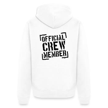 Official Crew Member Stamp Logo - Veste à capuche bio Premium Unisexe - blanc - Dos - Thijin (182cm)