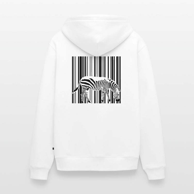 Barcode Zebra Unisex Premium Bio Zip Hoodie