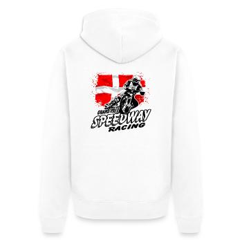 Speedway - Denmark Flag - Unisex Premium Bio Zip Hoodie - Weiß - Hinten - Thijin (182cm)