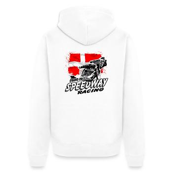 Speedway - Denmark Flag - Unisex Premium Bio Zip Hoodie - Weiß - Hinten - Thijin (182cm)