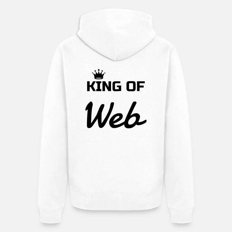 Webmaster Internet Web Geek Website - Veste à capuche bio Premium Unisexe - blanc