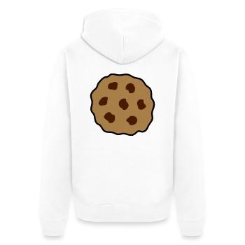 cookie biscuit cookies - Unisex Premium Organic Zip Hoodie - white - Back - Thijin (182cm)