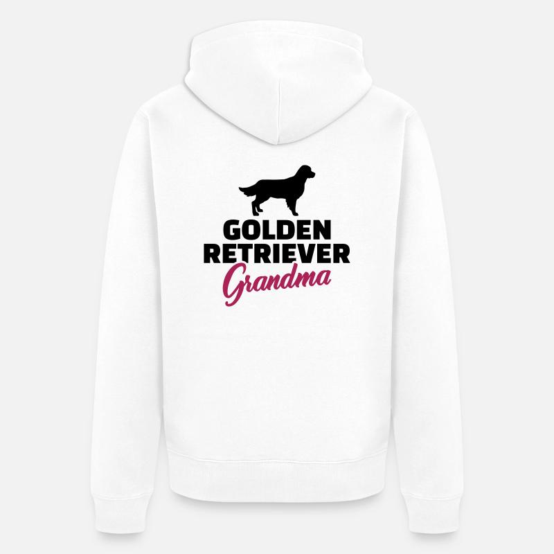 Golden Retriever - Veste à capuche bio Premium Unisexe - blanc