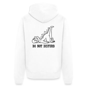 Dinosaur Dino - Unisex Premium Organic Zip Hoodie - white - Back - Thijin (182cm)