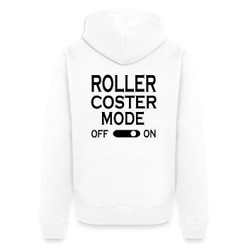 Roller Coaster Theme Park - Unisex Premium Organic Zip Hoodie - white - Back - Thijin (182cm)