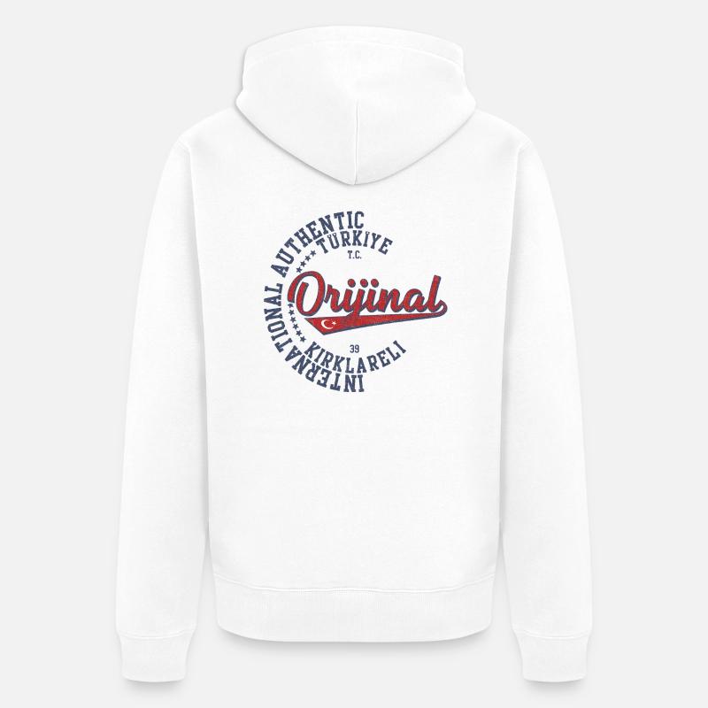 Kırklareli - Veste à capuche bio Premium Unisexe - blanc