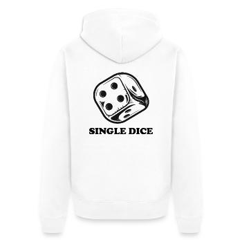 boardgame chess backgammon game night - Unisex Premium Bio Zip Hoodie - Weiß - Hinten - Thijin (182cm)
