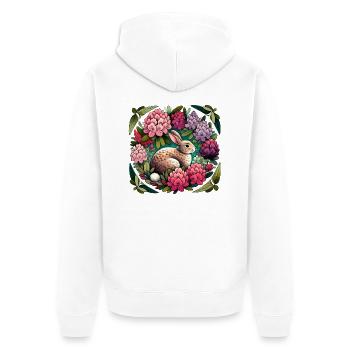 Lapin mignon lapin - Veste à capuche bio Premium Unisexe - blanc - Dos - Thijin (182cm)