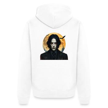 Halloween-Nacht: Vampire Rising - Unisex Premium Bio Zip Hoodie - Weiß - Hinten - Thijin (182cm)