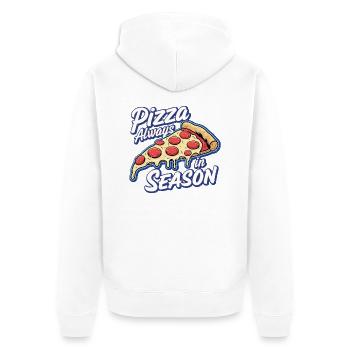 pizza toujours de saison - fast food italien - Veste à capuche bio Premium Unisexe - blanc - Dos - Thijin (182cm)