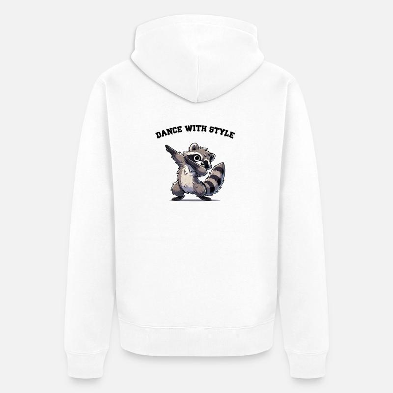 Dabbing de raton laveur - Veste à capuche bio Premium Unisexe - blanc