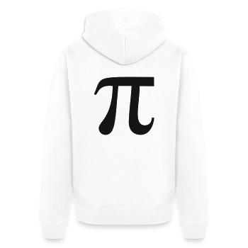 PI - Unisex Premium Bio Zip Hoodie - Weiß - Hinten - Thijin (182cm)
