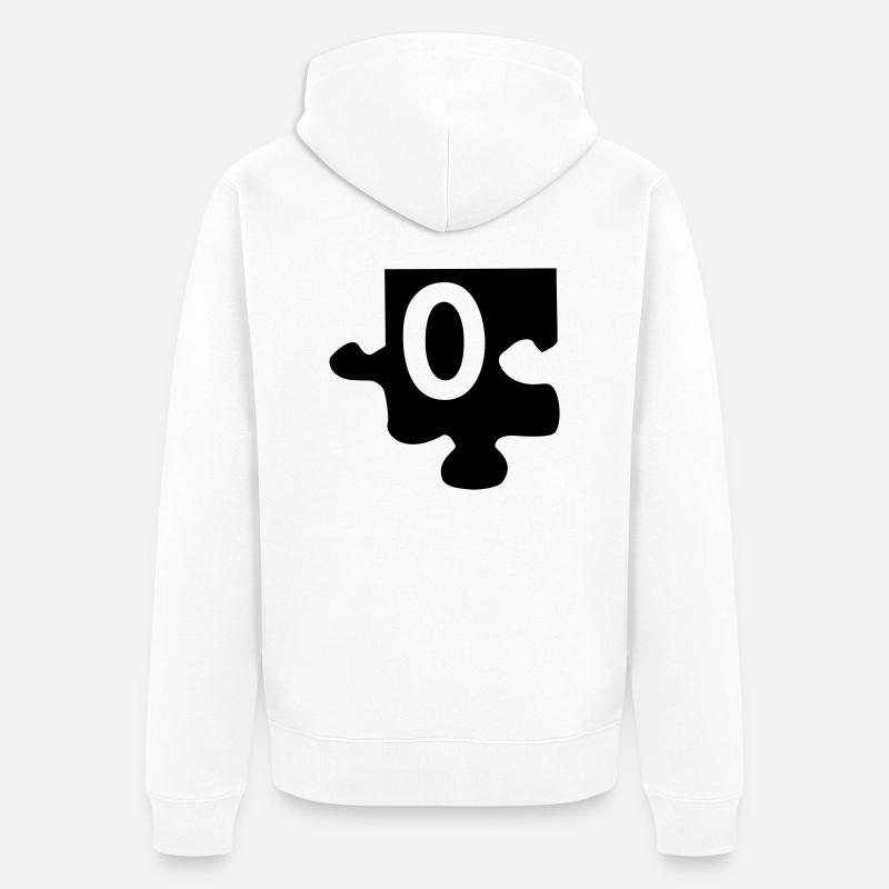 O tattoo puzzle 048 - Veste à capuche bio Premium Unisexe - blanc