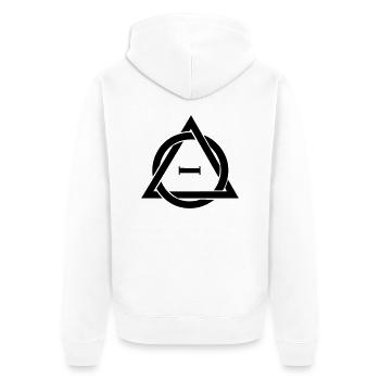 Theriantrophy - Unisex Premium Bio Zip Hoodie - Weiß - Hinten - Thijin (182cm)