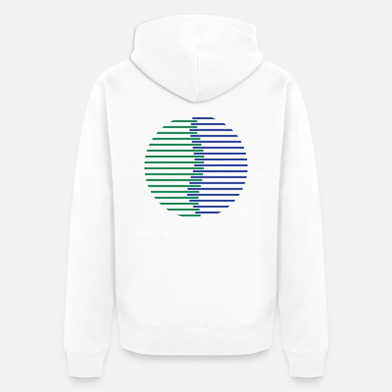 Wirbelsäule Kreis - Unisex Premium Bio Zip Hoodie - Weiß