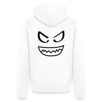 smiley - Unisex Premium Organic Zip Hoodie - white - Back - Thijin (182cm)