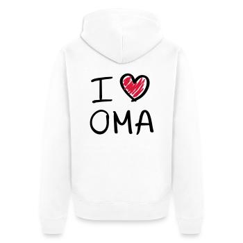 I Love GrandMa - Veste à capuche bio Premium Unisexe - blanc - Dos - Thijin (182cm)