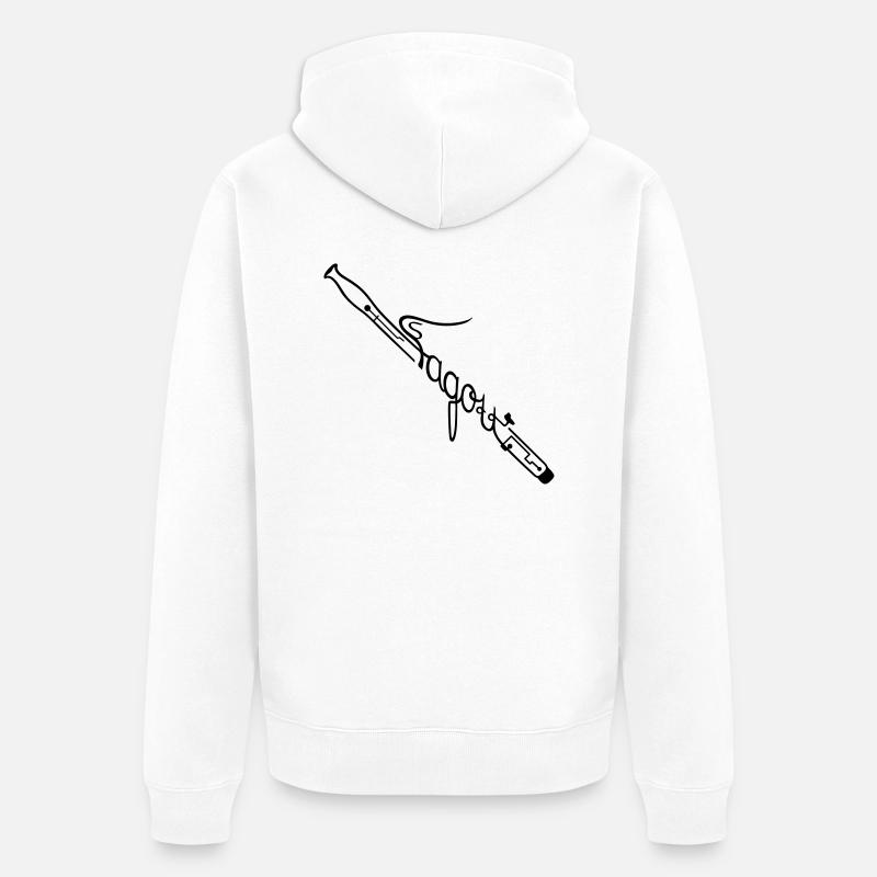 Fagott - Unisex Premium Bio Zip Hoodie - Weiß