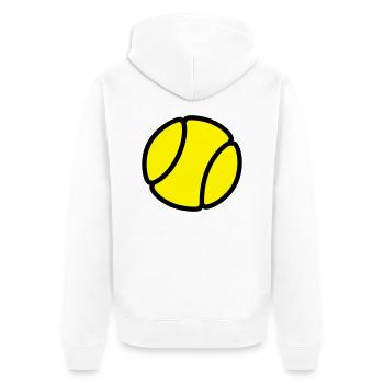 tennis - Unisex Premium Organic Zip Hoodie - white - Back - Thijin (182cm)