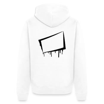 Frame - Unisex Premium Organic Zip Hoodie - white - Back - Thijin (182cm)