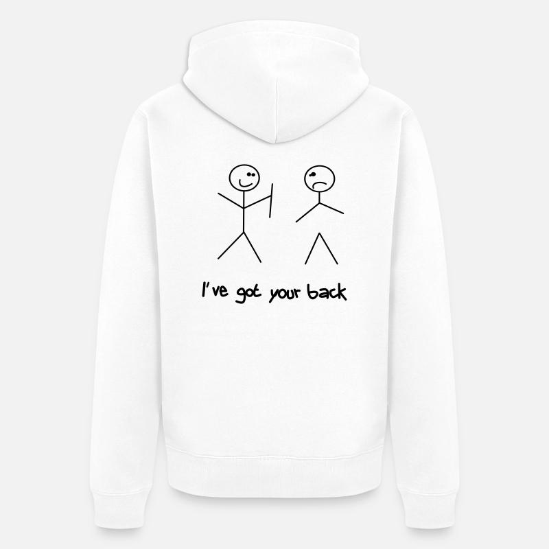 Got your back - Unisex Premium Bio Zip Hoodie - Weiß