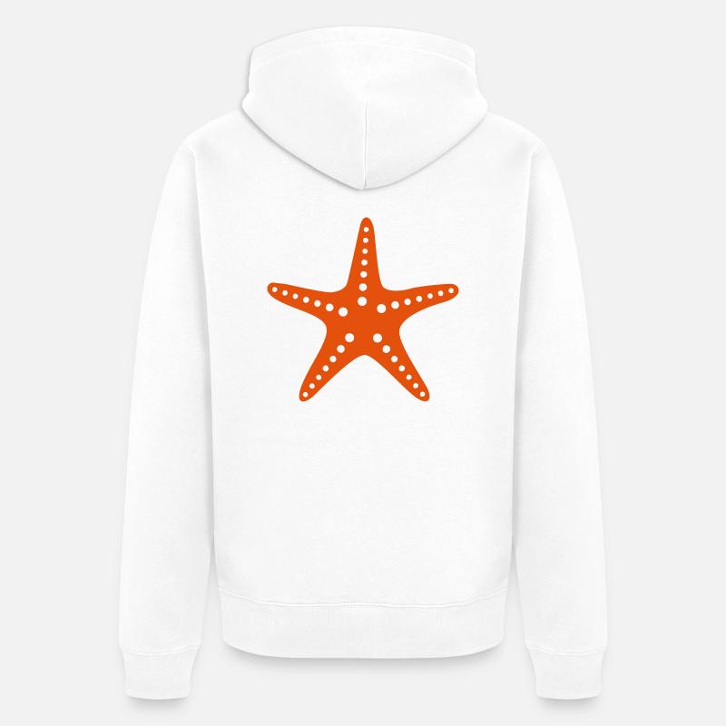 Étoile de mer - Veste à capuche bio Premium Unisexe - blanc